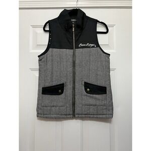NWOT Beau Rivage Full-Zip Vest Black Medium Game Day Casual Resort Wear‎